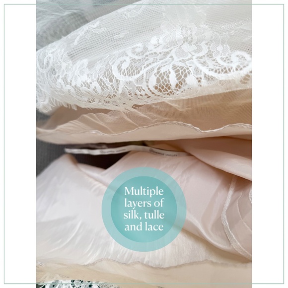 $4990 Monique Lhuillier Bliss 17206 Embellished Lace Silk Runway Bridal Gown - Picture 8 of 12